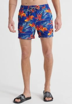 Superdry VOLLEY - Swimming Shorts - Paradies Palm Racer Kobaltblau