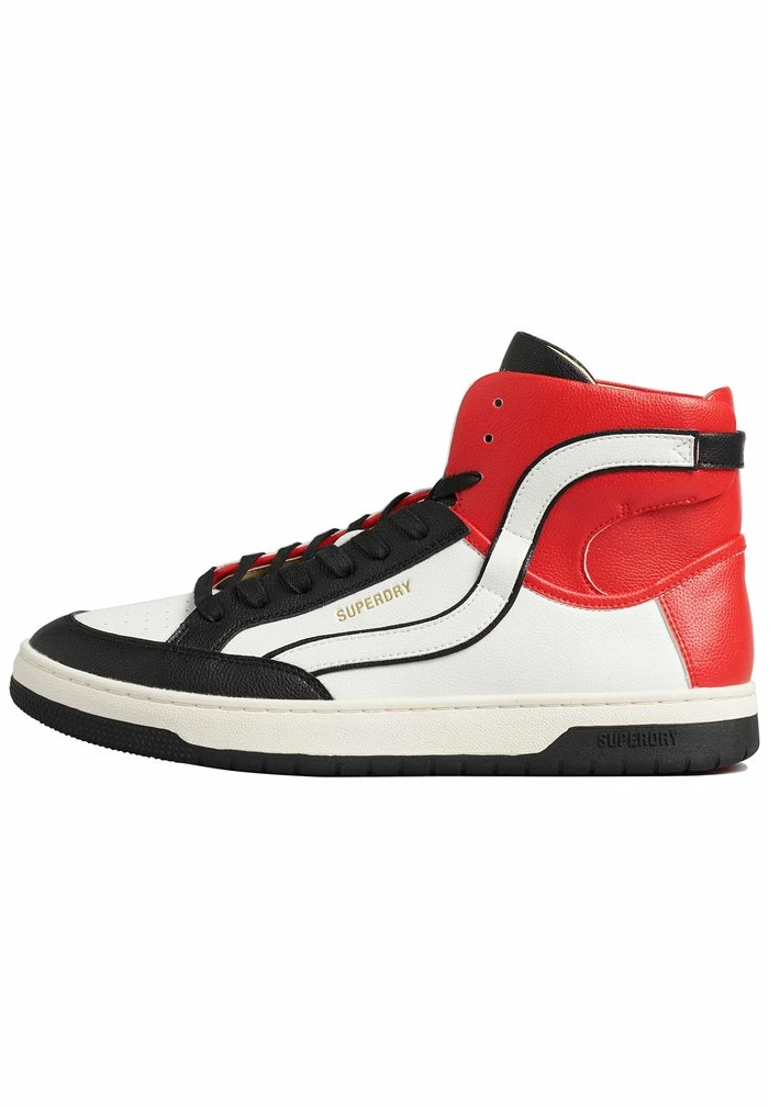Superdry VINTAGE VEGAN - High-top Trainers - White Black Red 1 Superdry VINTAGE VEGAN - High-top Trainers - White Black Red
