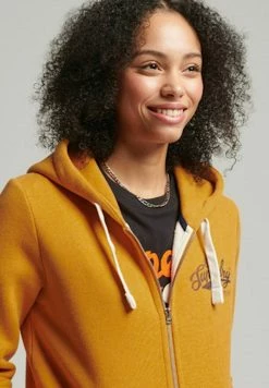 Superdry VINTAGE SCRIPT STYLE COLL - Zip-up Sweatshirt - Thrift Gold Mark -Superdry Shop 327c69aa1f424f26a4617b40154e2335
