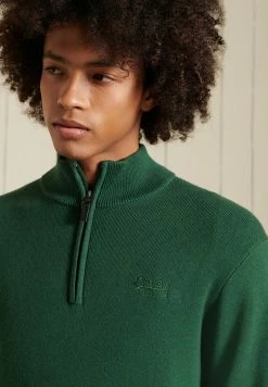 Superdry VINTAGE EMBROIDERED - Jumper - Heritage Pine Green -Superdry Shop 32820fe9a9c9446ebf93218e3d7d2370