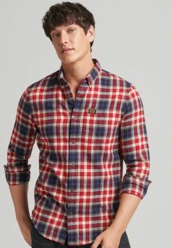 Superdry VINTAGE LUMBERJACK - Shirt - Cedar Check Red Chilli