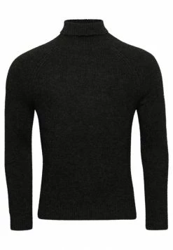Superdry ALPACA CHUNKY ROLL NECK - Jumper - Black Marl -Superdry Shop 32915175f5bc43ec973f37842e40cb5e