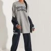 Superdry COLLEGE CREW - Day Dress - Grey Slub Grindle
