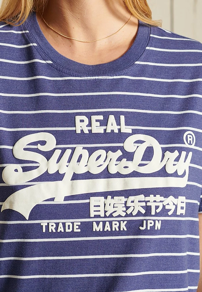 Superdry VINTAGE SOURCE - Print T-shirt - Frontier Blue Marl 2 Superdry VINTAGE SOURCE - Print T-shirt - Frontier Blue Marl - Image 2