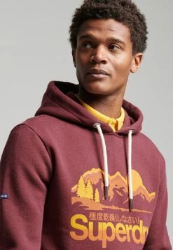 Superdry Sweatshirt - Deepest Burgundy Grit