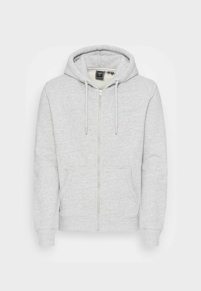 Superdry VINTAGE LOGO ZIPHOOD - Zip-up Sweatshirt - Athletic Grey Marl 4 Superdry VINTAGE LOGO ZIPHOOD - Zip-up Sweatshirt - Athletic Grey Marl - Image 4