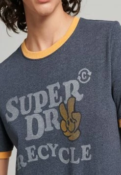 Superdry RINGER - Print T-shirt - Indigo Marl Amber -Superdry Shop 331fb646ba2745a4b5183c315617f468
