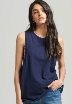 Superdry VINTAGE SURF RANCHERO VEST - Top - Nautical Navy