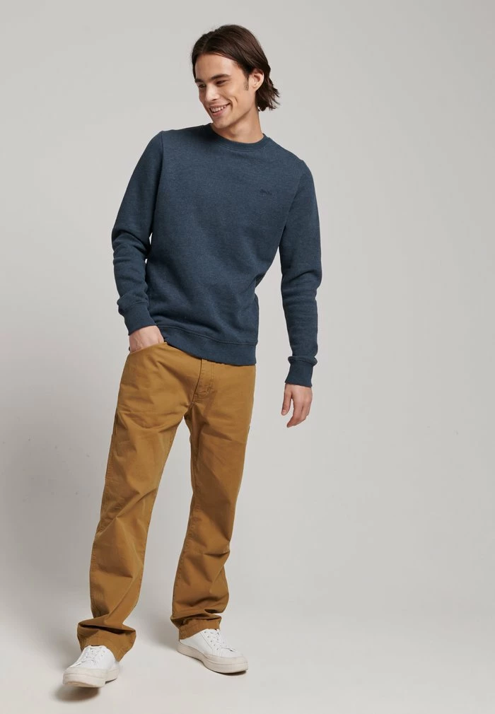 Superdry VINTAGE LOGO CREW - Sweatshirt - Vintage Navy Marl 2 Superdry VINTAGE LOGO CREW - Sweatshirt - Vintage Navy Marl - Image 2