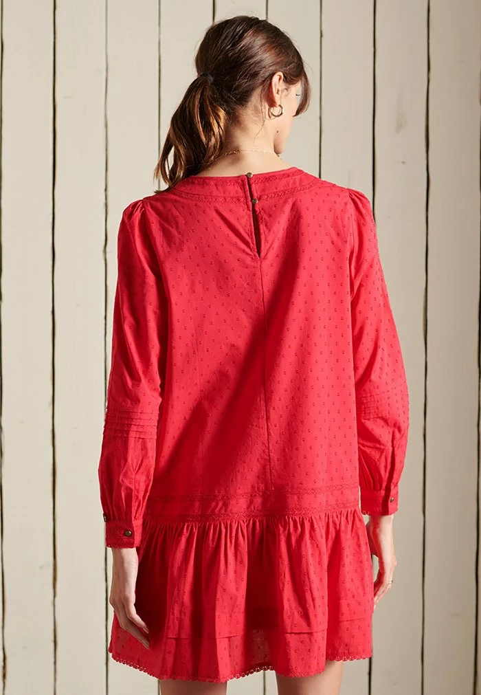 Superdry Day Dress - Campus Red 3 Superdry Day Dress - Campus Red - Image 3