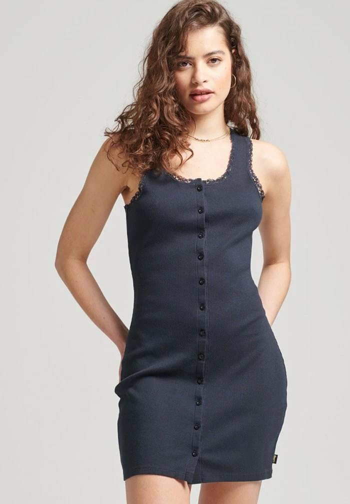 Superdry VINTAGE - Shift Dress - Eclipse Navy 1 Superdry VINTAGE - Shift Dress - Eclipse Navy