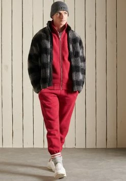 Superdry VINTAGE TRACK - Zip-up Sweatshirt - Rich Red Marl -Superdry Shop 341d48b82d5c4cc6976263425db1ec30