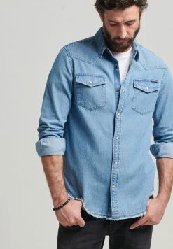 Superdry RESURRECTION - Shirt - Light Wash -Superdry Shop 345aa440bd0e4780bb0c2301e0371c88