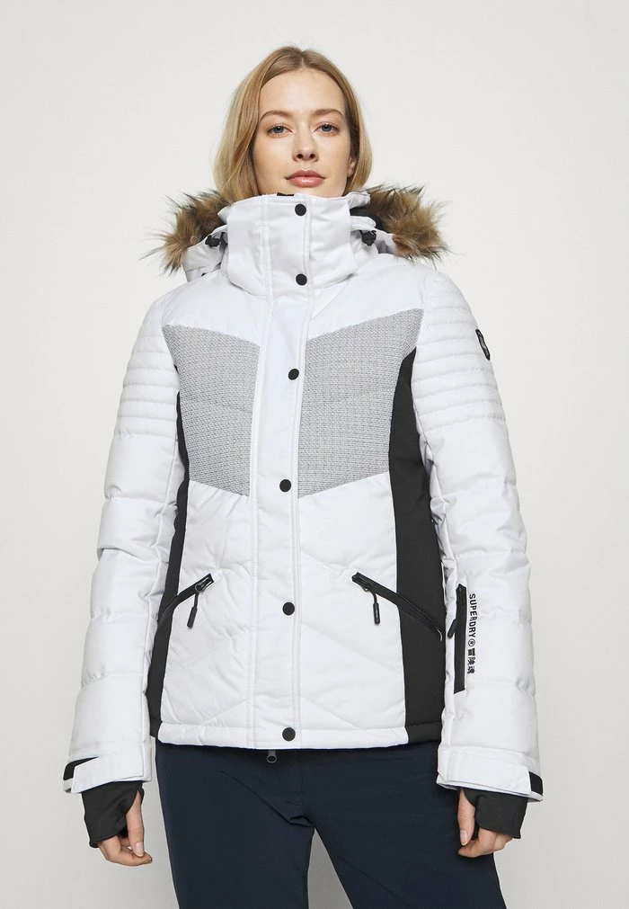 Superdry SNOW LUXE PUFFER - Ski Jacket - White 1 Superdry SNOW LUXE PUFFER - Ski Jacket - White