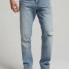Superdry TAILORED - Straight Leg Jeans - Beak Beat Up Blue