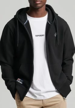 Superdry CODE ESSENTIAL - Zip-up Sweatshirt - Black
