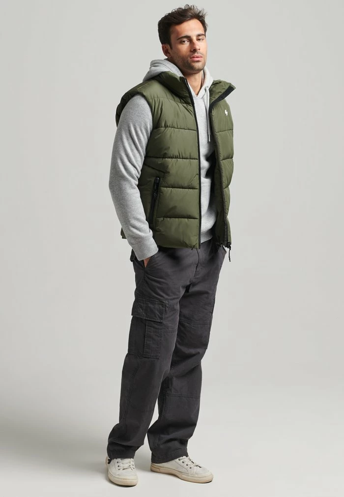 Superdry Waistcoat - Dark Moss 2 Superdry Waistcoat - Dark Moss - Image 2