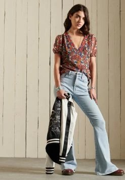 Superdry SHORT SLEEVED - Blouse - Red Floral -Superdry Shop 34cbf6d303284e518a57374fd305c3e7