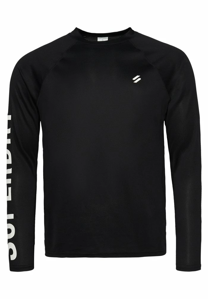 Superdry MOCK NECK - Long Sleeved Top - Black Graphic 4 Superdry MOCK NECK - Long Sleeved Top - Black Graphic - Image 4