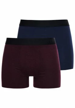 Superdry OFFSET - Pants - Navy/burgundy