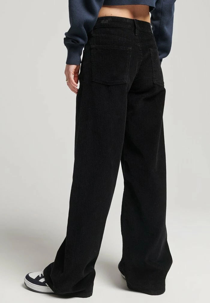 Superdry VINTAGE BAGGY CORD - Trousers - Washed Black 3 Superdry VINTAGE BAGGY CORD - Trousers - Washed Black - Image 3