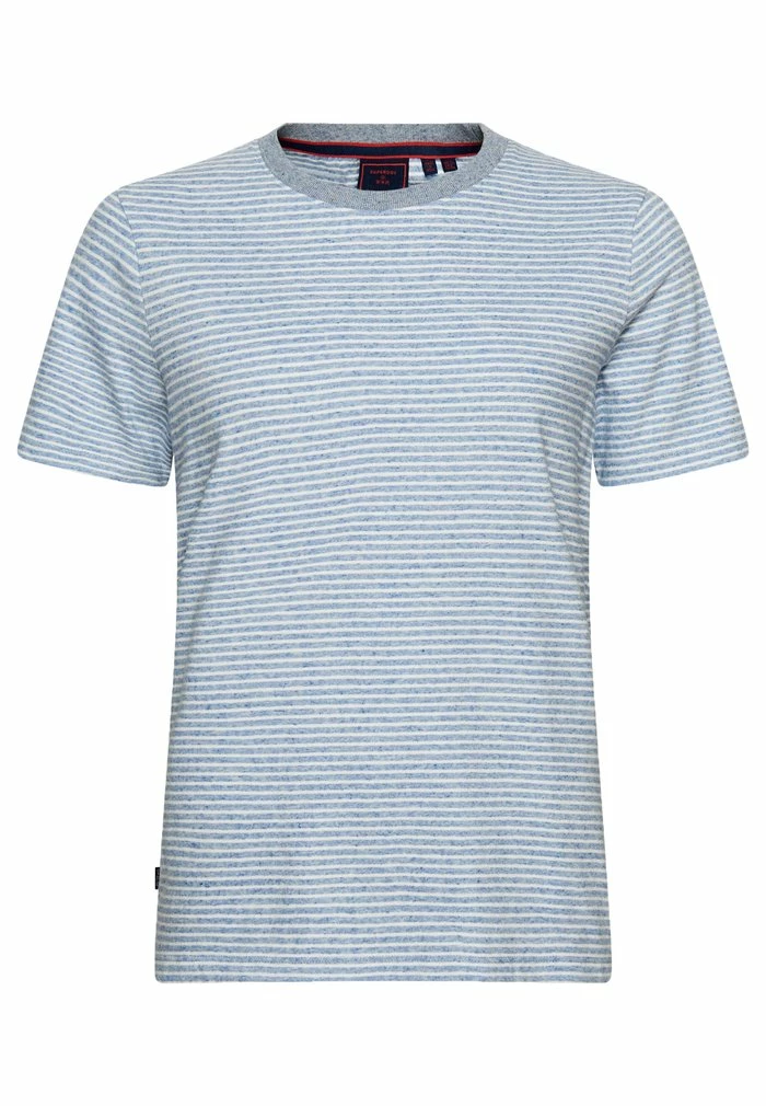 Superdry VINTAGE LOGO STRIPE - Print T-shirt - La Blue Marl Rodeo White 4 Superdry VINTAGE LOGO STRIPE - Print T-shirt - La Blue Marl Rodeo White - Image 4