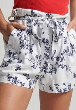 Superdry VINTAGE PAPER PRINTED - Shorts - Optic Blossom