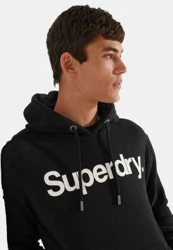 Superdry CORE LOGO - Hoodie - Black -Superdry Shop 37b22204e74249eeaacc74614136e716