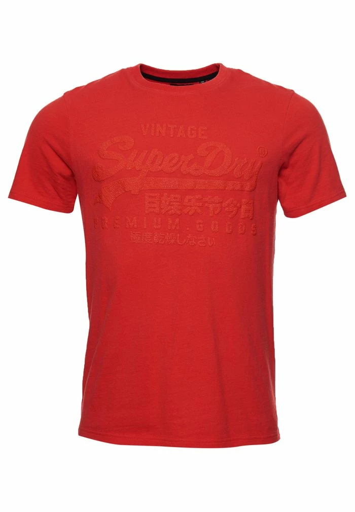 Superdry VINTAGE LOGO TONAL - Print T-shirt - Americana Red 5 Superdry VINTAGE LOGO TONAL - Print T-shirt - Americana Red - Image 5