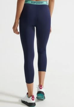 Superdry Leggings - Trousers - Rich Navy Hot Mint -Superdry Shop 37c589d6ad9f4354a3d22dac74982c3a