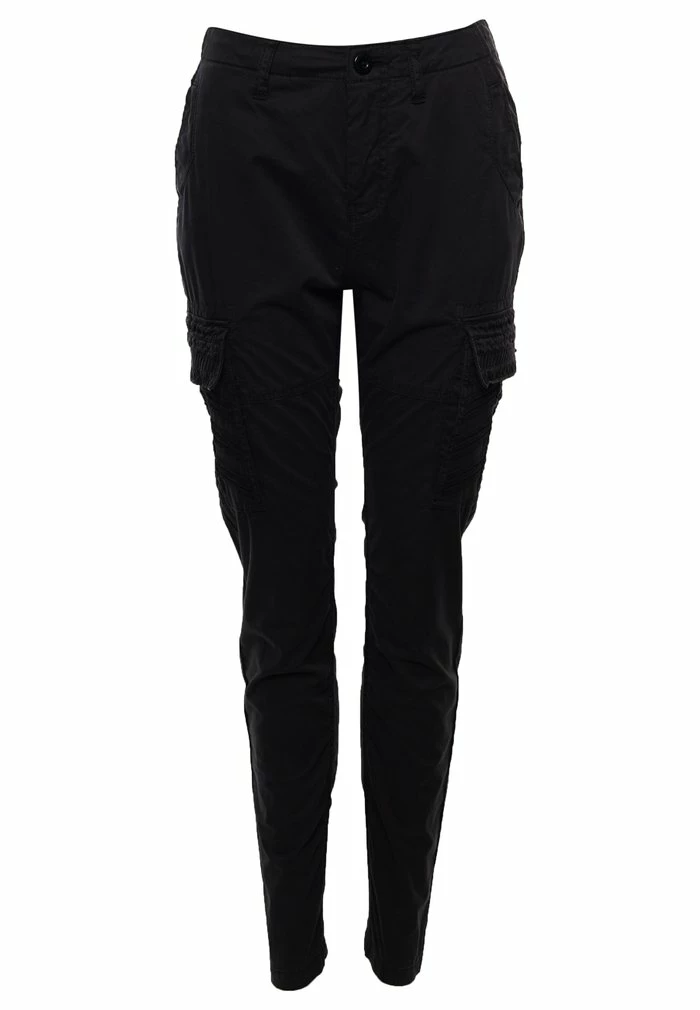 Superdry Cargo Trousers - Embroidered Black 4 Superdry Cargo Trousers - Embroidered Black - Image 4