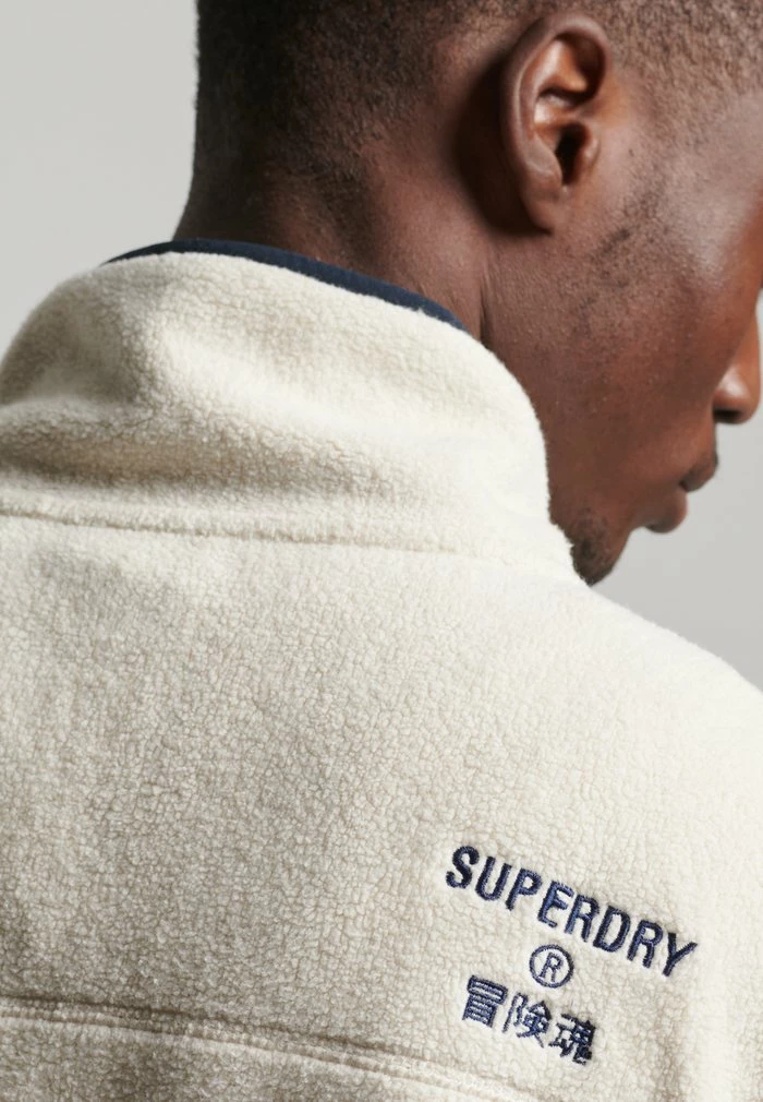Superdry Fleece Jacket - Pale Oatmeal 6 Superdry Fleece Jacket - Pale Oatmeal - Image 6