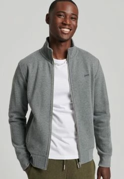 Superdry VINTAGE LOGO - Zip-up Sweatshirt - Grey