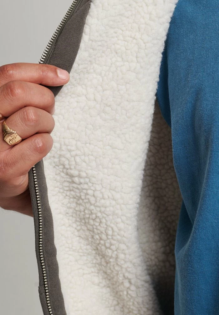 Superdry BORG - Zip-up Sweatshirt - Vintage Black 2 Superdry BORG - Zip-up Sweatshirt - Vintage Black - Image 2