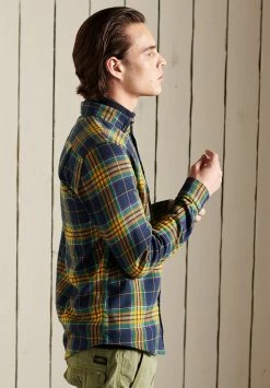 Superdry HERITAGE LUMBERJACK - Shirt - Tufnell Check Gold -Superdry Shop 39c871e3639648298079b770159da79c