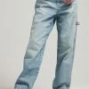 Superdry CARPENTER - Relaxed Fit Jeans - Beechwood Light Vintage