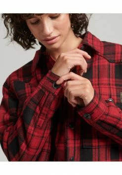 Superdry BORG - Light Jacket - Red Check -Superdry Shop 3aaae2575c744e169adde1571fb23431
