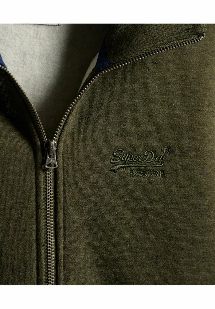 Superdry ORANGE LABEL CLASSIC TRACK - Zip-up Sweatshirt - Winter Khaki Grit 3 Superdry ORANGE LABEL CLASSIC TRACK - Zip-up Sweatshirt - Winter Khaki Grit - Image 3