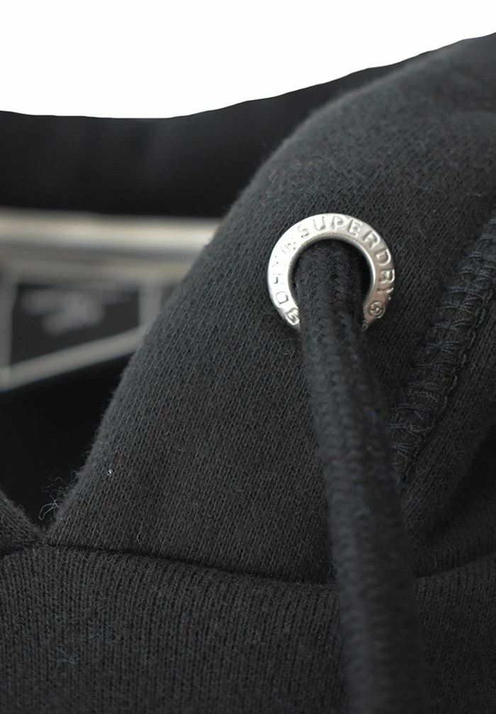 Superdry VINTAGE LOGO EMBROIDERED - Hoodie - Black 3 Superdry VINTAGE LOGO EMBROIDERED - Hoodie - Black - Image 3