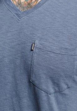 Superdry V-NECK - Basic T-shirt - Vintage Indigo -Superdry Shop 3b6f096e46d44d6c9146fe3cee9dea07