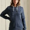 Superdry VINTAGE LOGO EMBOSSED - Hoodie - Atlantic Blue Marl