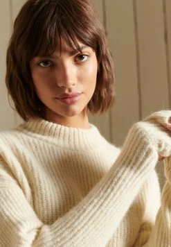 Superdry ALPACA BLEND - Shift Dress - Ecru -Superdry Shop 3bd867449df84bc3a62920f54bef4c75