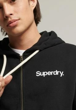 Superdry VINTAGE CORE LOGO CLASSIC - Zip-up Sweatshirt - Black -Superdry Shop 3cbf7ea64aae44d4a9cdbc8863868803