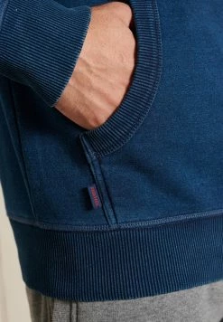 Superdry VINTAGE LOGO EMBROIDERED - Hoodie - Mid Indigo -Superdry Shop 3cc939af995640df9ab2e465375c2a91