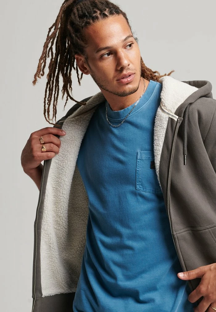 Superdry BORG - Zip-up Sweatshirt - Vintage Black 3 Superdry BORG - Zip-up Sweatshirt - Vintage Black - Image 3