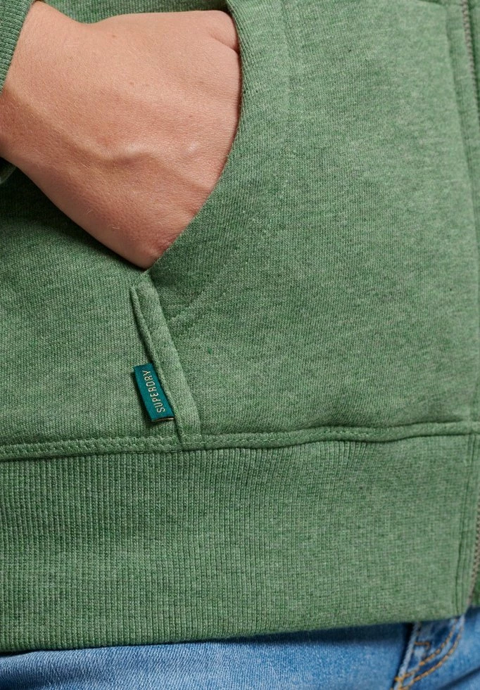 Superdry Zip-up Sweatshirt - Winter Mint Marl 4 Superdry Zip-up Sweatshirt - Winter Mint Marl - Image 4
