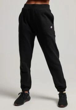 Superdry CORE HIGH RISE - Tracksuit Bottoms - Black