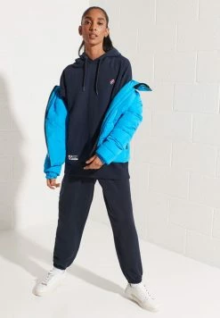 Superdry CODE ORGANIC ESSENTIAL OVERSIZED - Hoodie - Deep Navy
