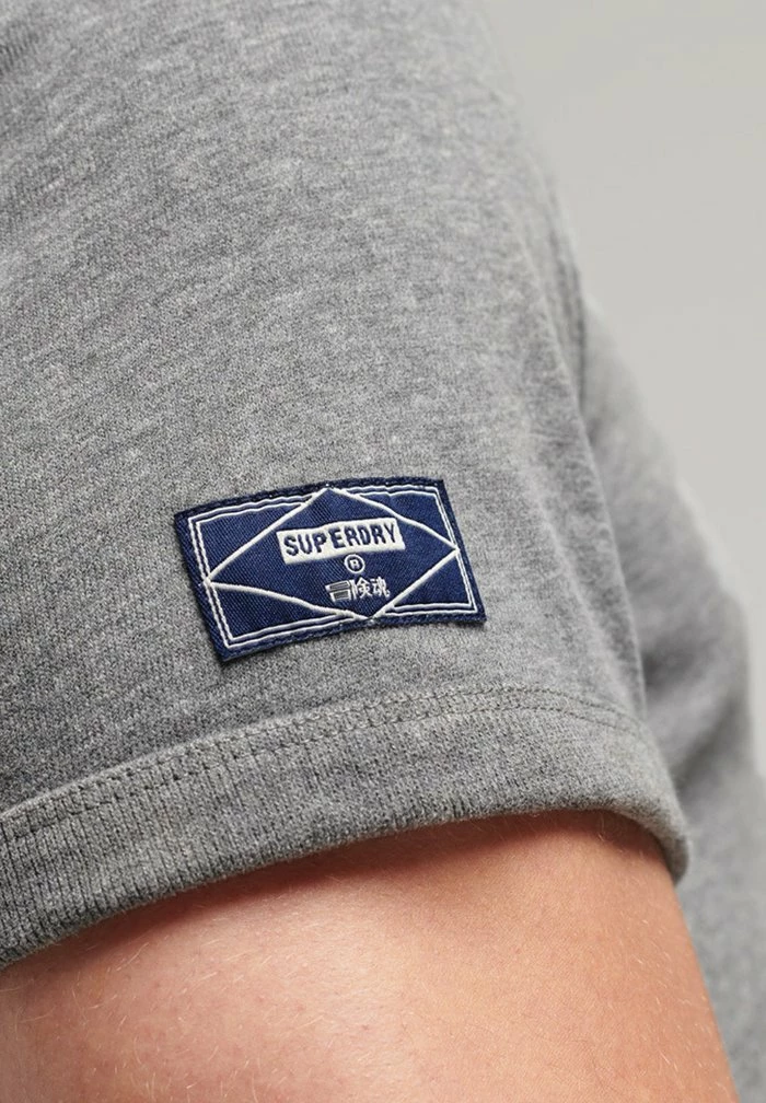 Superdry VINTAGE CROSSING LINES RINGER - Print T-shirt - Rich Charcoal Marl 3 Superdry VINTAGE CROSSING LINES RINGER - Print T-shirt - Rich Charcoal Marl - Image 3