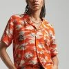 Superdry VINTAGE REVERE - Button-down Blouse - Red Clouds